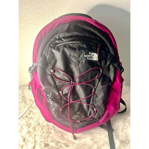 The North Face Borealis Backpack Black and Burgundy Red